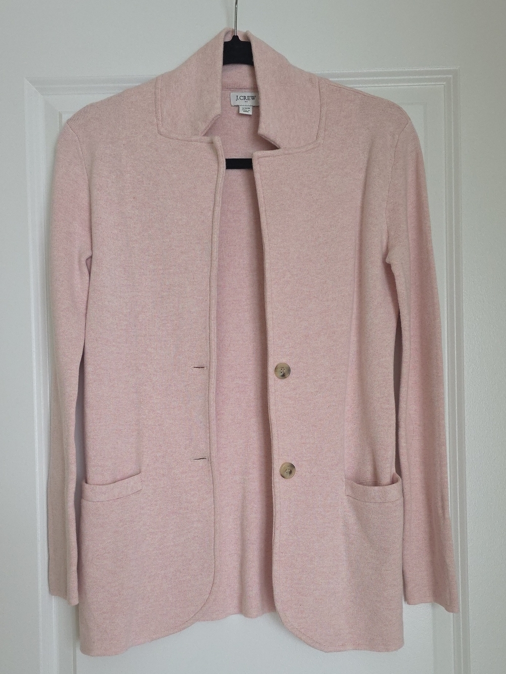 J. Crew Pale Pink Open-Front Blazer Jacket